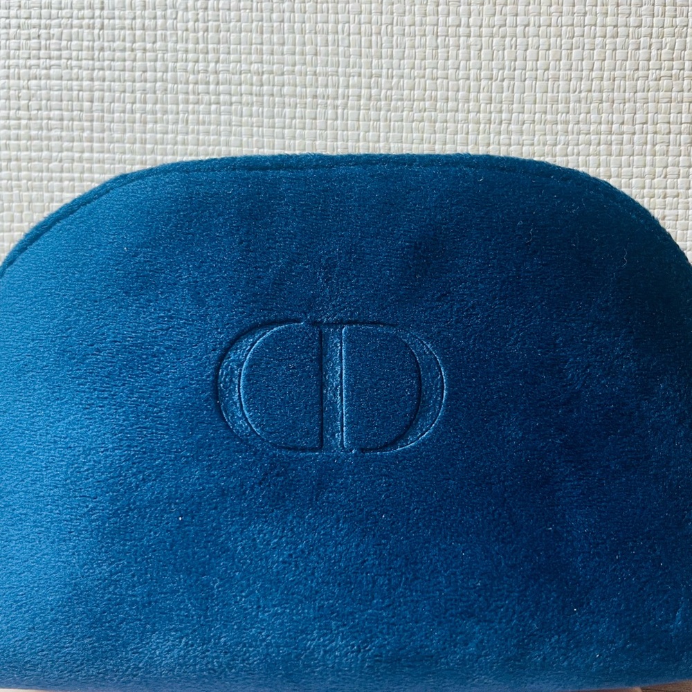 Dior Blue Pouch w/print Inside